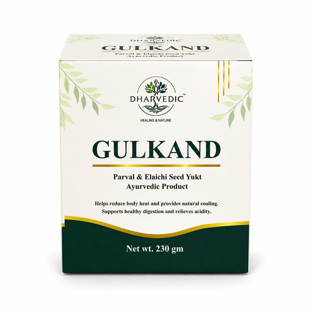 Dharvedic Gulkand with Parval Pishti &amp; Elaichi Seeds | Ayurvedic Rose Petal Preserve | Natural Cooling &amp; Digestive Support | 230 g